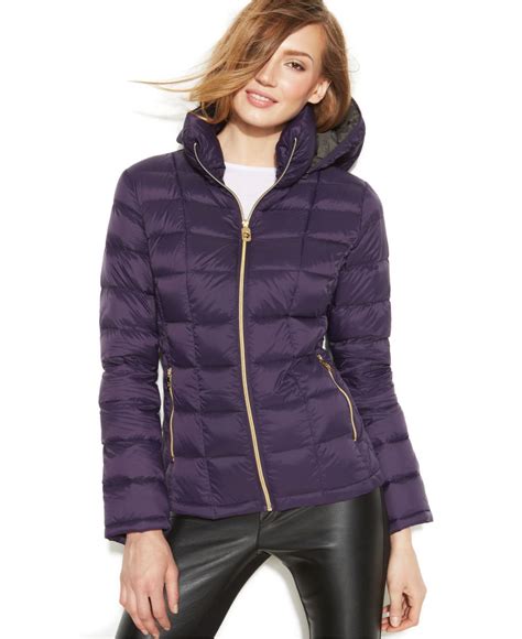 michael kors outlet violet leather jacket|Michael Kors coats clearance.